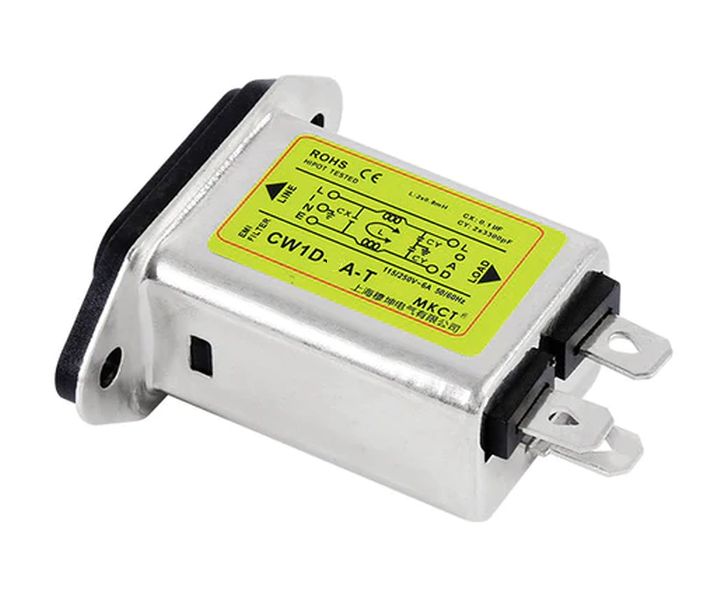 Power connector C14 male plug anti-interference EMI purifier inbouw CW1D-10A-T